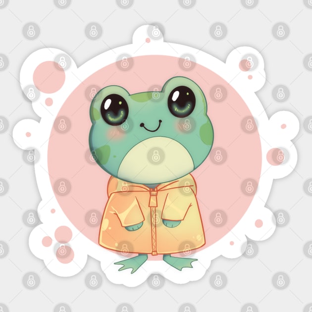 Rainy froggo day Sticker by Itsacuteart